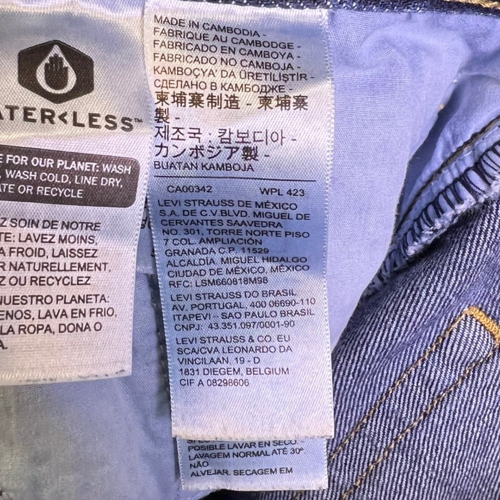 Levis Premium Jeans Mens 32x30 Baggy Dad Wide Leg Dark Wash Relaxed Fits36x30 - Picture 15 of 16